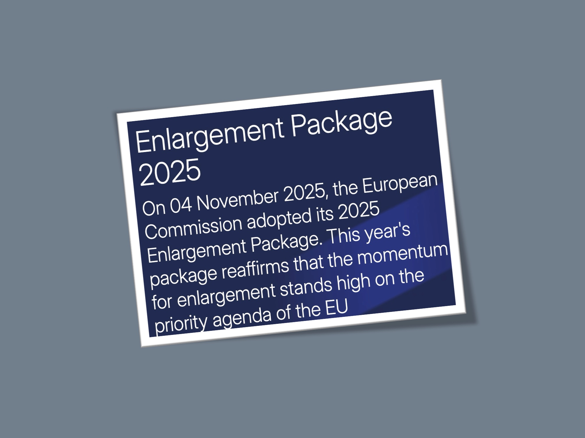 EU Enlargement Package 2025