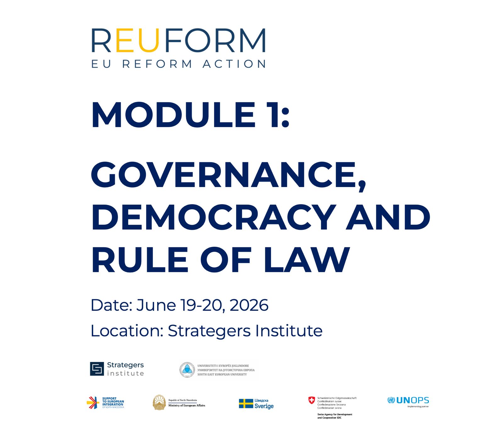 Module 1: Governance, Democracy and Rule of Law